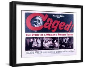 Caged, Eleanor Parker, Agnes Moorehead, Hope Emerson, 1950-null-Framed Art Print