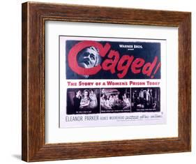 Caged, Eleanor Parker, Agnes Moorehead, Hope Emerson, 1950-null-Framed Art Print