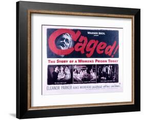 Caged, Eleanor Parker, Agnes Moorehead, Hope Emerson, 1950-null-Framed Art Print