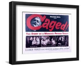 Caged, Eleanor Parker, Agnes Moorehead, Hope Emerson, 1950-null-Framed Art Print