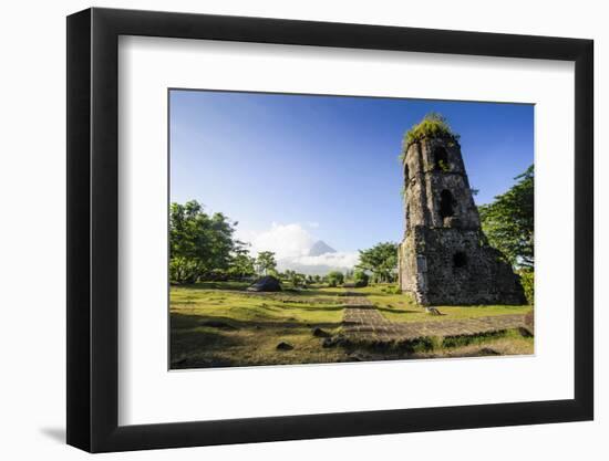 Cagsawa Church before Mount Mayon, Legaspi, Southern Luzon, Philippines-Michael Runkel-Framed Photographic Print