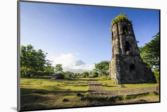 Cagsawa Church before Mount Mayon, Legaspi, Southern Luzon, Philippines-Michael Runkel-Mounted Photographic Print