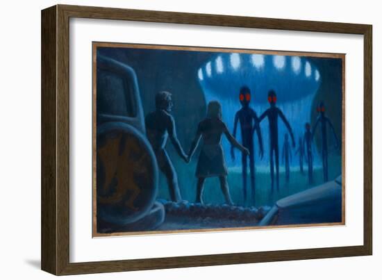 Cahill UFO Abduction-Michael Buhler-Framed Art Print