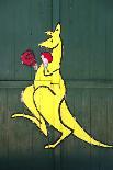 Boxing Kangaroo Painted-Cahir Davitt-Photographic Print