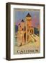 Cahors, France - View of the Valentra Bridge, Paris and Olreans Railway Postcard, c.1928-Lantern Press-Framed Art Print