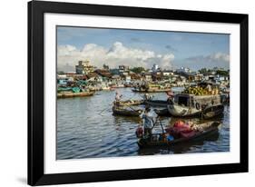 Cai Rang Floating Market at the Mekong Delta, Can Tho, Vietnam, Indochina, Southeast Asia, Asia-Yadid Levy-Framed Photographic Print