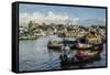 Cai Rang Floating Market at the Mekong Delta, Can Tho, Vietnam, Indochina, Southeast Asia, Asia-Yadid Levy-Framed Stretched Canvas