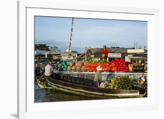 Cai Rang Floating Market at the Mekong Delta, Can Tho, Vietnam, Indochina, Southeast Asia, Asia-Yadid Levy-Framed Photographic Print