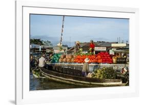 Cai Rang Floating Market at the Mekong Delta, Can Tho, Vietnam, Indochina, Southeast Asia, Asia-Yadid Levy-Framed Photographic Print