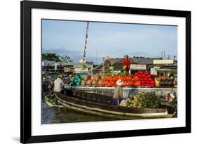 Cai Rang Floating Market at the Mekong Delta, Can Tho, Vietnam, Indochina, Southeast Asia, Asia-Yadid Levy-Framed Photographic Print