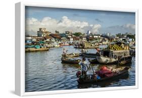 Cai Rang Floating Market at the Mekong Delta, Can Tho, Vietnam, Indochina, Southeast Asia, Asia-Yadid Levy-Framed Photographic Print