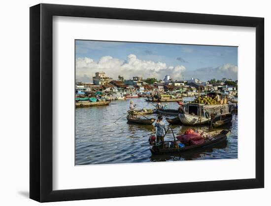 Cai Rang Floating Market at the Mekong Delta, Can Tho, Vietnam, Indochina, Southeast Asia, Asia-Yadid Levy-Framed Photographic Print