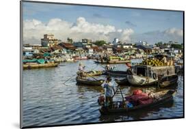 Cai Rang Floating Market at the Mekong Delta, Can Tho, Vietnam, Indochina, Southeast Asia, Asia-Yadid Levy-Mounted Photographic Print