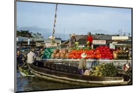 Cai Rang Floating Market at the Mekong Delta, Can Tho, Vietnam, Indochina, Southeast Asia, Asia-Yadid Levy-Mounted Photographic Print