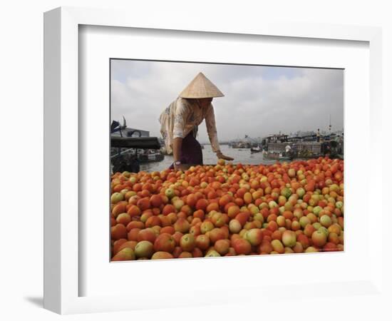 Cai Rang Floating Market on the Mekong Delta, Can Tho, Vietnam, Indochina, Southeast Asia-Andrew Mcconnell-Framed Photographic Print