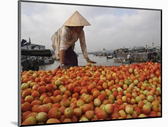 Cai Rang Floating Market on the Mekong Delta, Can Tho, Vietnam, Indochina, Southeast Asia-Andrew Mcconnell-Mounted Photographic Print