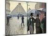 Caillebotte, Paris Street, a Rainy Day-null-Mounted Giclee Print