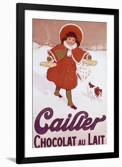 Cailler Orange Coat Little Girl-null-Framed Giclee Print