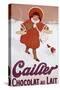 Cailler Orange Coat Little Girl-null-Stretched Canvas