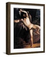 Cain after the Killing of Abel-Jean-Victor Schnetz-Framed Art Print