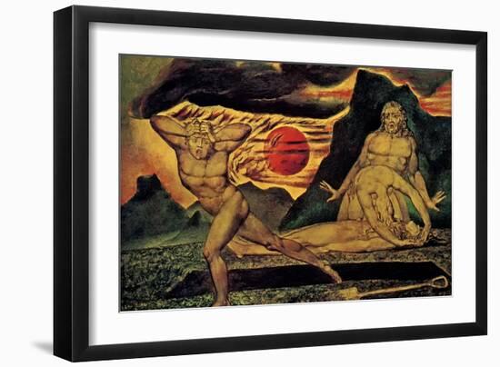 Cain Fleeing-William Blake-Framed Art Print