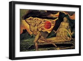 Cain Fleeing-William Blake-Framed Art Print