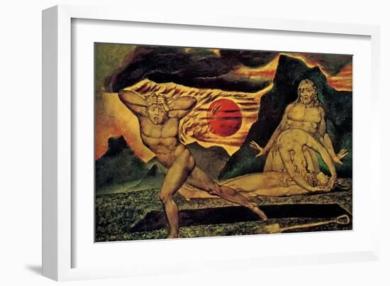 Cain Fleeing-William Blake-Framed Art Print