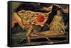 Cain Fleeing-William Blake-Framed Stretched Canvas