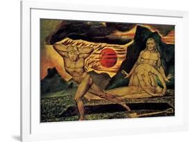 Cain Fleeing-William Blake-Framed Art Print