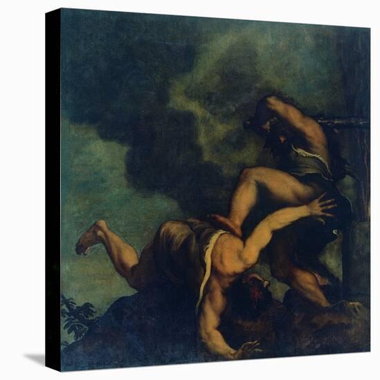 Cain Kills (His Brother) Abel-Gino Boccasile-Stretched Canvas