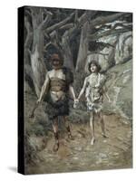 Cain Leadeth Abel to Death-James Tissot-Stretched Canvas