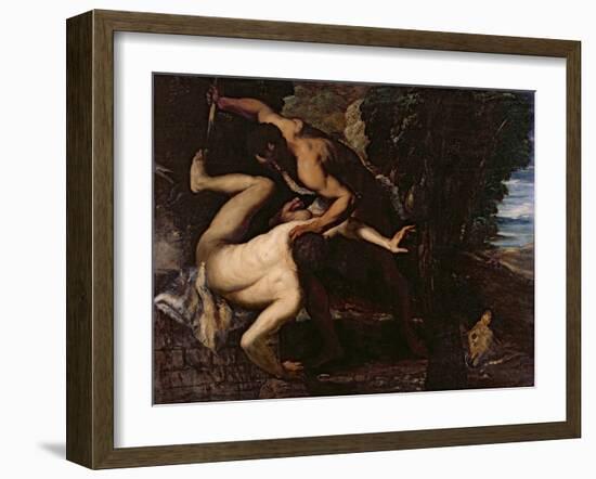 Cain Slaying Abel-Jacopo Robusti Tintoretto-Framed Giclee Print