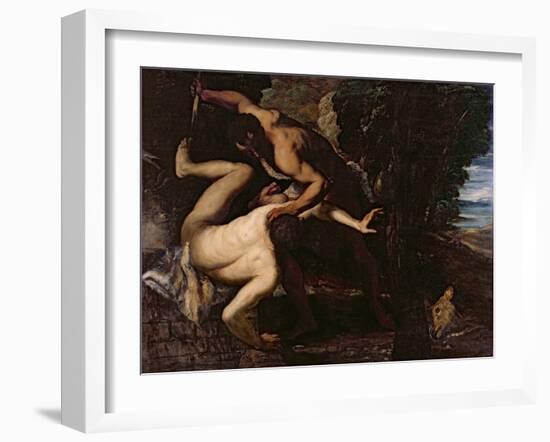 Cain Slaying Abel-Jacopo Robusti Tintoretto-Framed Giclee Print