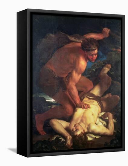 Cain Slaying Abel-Johann Karl Loth-Framed Stretched Canvas