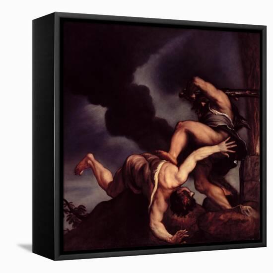 Cain Taunting Abel-Titian (Tiziano Vecelli)-Framed Stretched Canvas