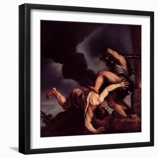 Cain Taunting Abel-Titian (Tiziano Vecelli)-Framed Giclee Print