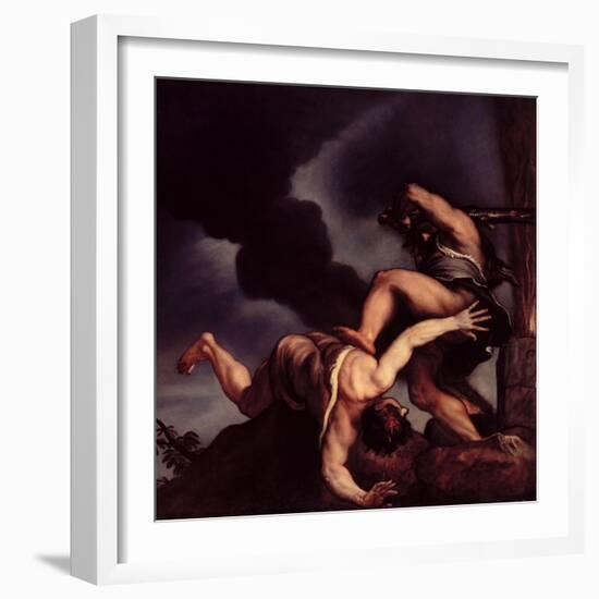 Cain Taunting Abel-Titian (Tiziano Vecelli)-Framed Giclee Print