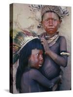 Caipo Indian Children, Xingu River, Brazil-null-Stretched Canvas