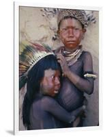 Caipo Indian Children, Xingu River, Brazil-null-Framed Photographic Print