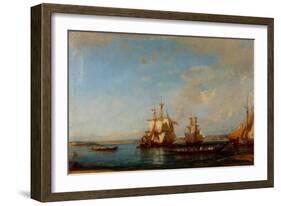 Caiques and Sailboats at the Bosphorus, Second Half of the 19th C-Felix-Francois George Ziem-Framed Giclee Print