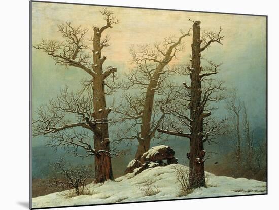 Cairn in Snow, 1807-Caspar David Friedrich-Mounted Giclee Print