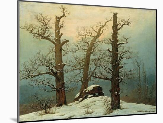 Cairn in Snow, 1807-Caspar David Friedrich-Mounted Giclee Print