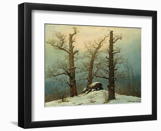 Cairn in Snow, 1807-Caspar David Friedrich-Framed Premium Giclee Print