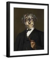 Cairn Terrier With A Pipe-Thierry Poncelet-Framed Premium Giclee Print