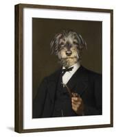 Cairn Terrier With A Pipe-Thierry Poncelet-Framed Premium Giclee Print