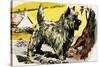 Cairn Terrier-English School-Stretched Canvas