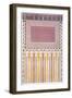 Cairo: Decoration of the El Bordeyny Mosque: Geometric Patterns of the Mosaic of the Mihrab-Emile Prisse d'Avennes-Framed Giclee Print