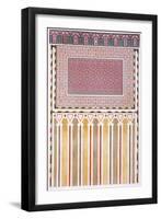 Cairo: Decoration of the El Bordeyny Mosque: Geometric Patterns of the Mosaic of the Mihrab-Emile Prisse d'Avennes-Framed Giclee Print