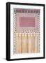 Cairo: Decoration of the El Bordeyny Mosque: Geometric Patterns of the Mosaic of the Mihrab-Emile Prisse d'Avennes-Framed Giclee Print