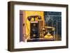 Cairo, Egypt. Antique telephones at a shop on El Moez street in Old Cairo.-Emily Wilson-Framed Photographic Print